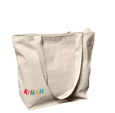 Cross Body Canvas Customized Name Bag - Image 1