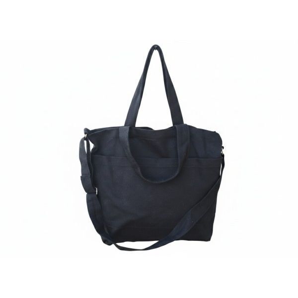 Canvas Double Handle Pocket Bag - Image 1